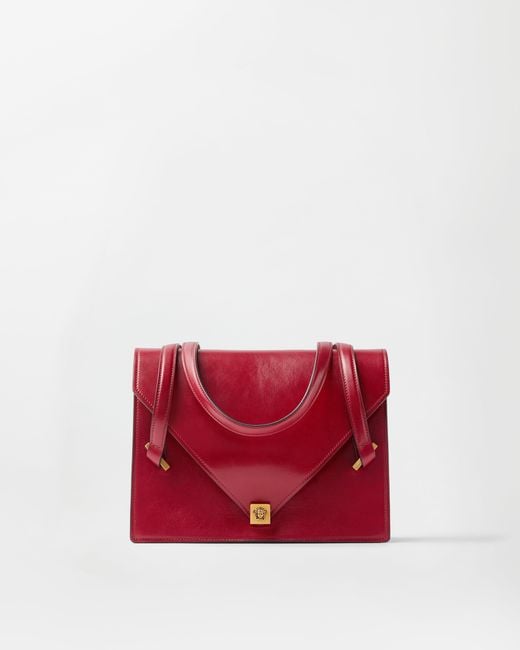 Versace Red Severine Leather Shoulder Bag