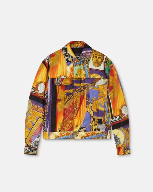 Versace Multicolor Printed Light Padded Jacket for men