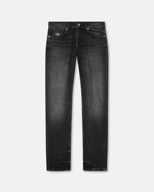 Vaqueros Ajustados Versace de hombre de color Black
