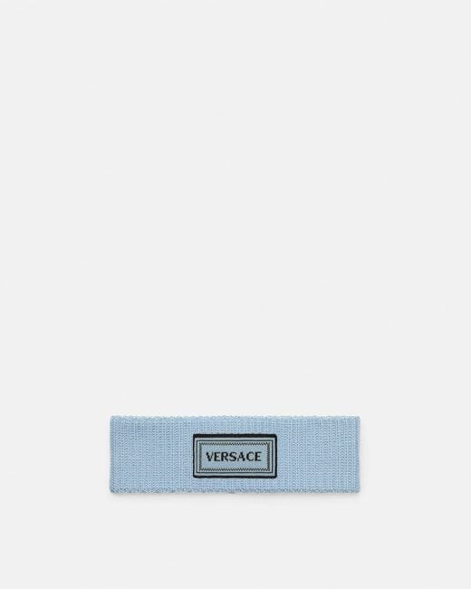 Versace Blue Wool Knit Band