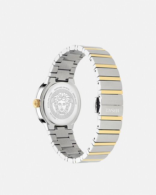 Versace White Greca Logo Pearl Watch