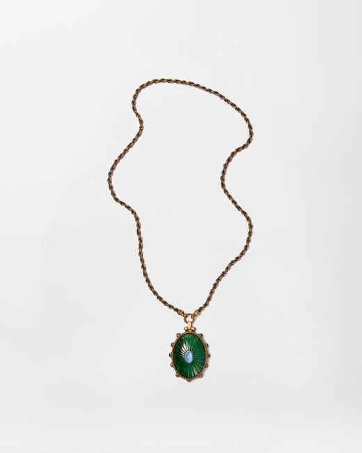 Versace Blue Tivoli Long Necklace
