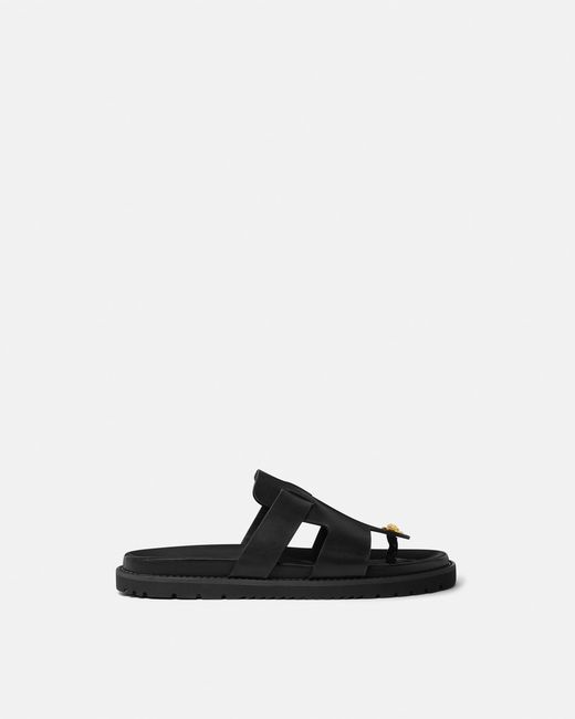 Versace White Leather Sandals for men