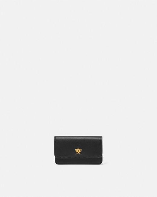 Versace White La Medusa Leather Business Card Case for men