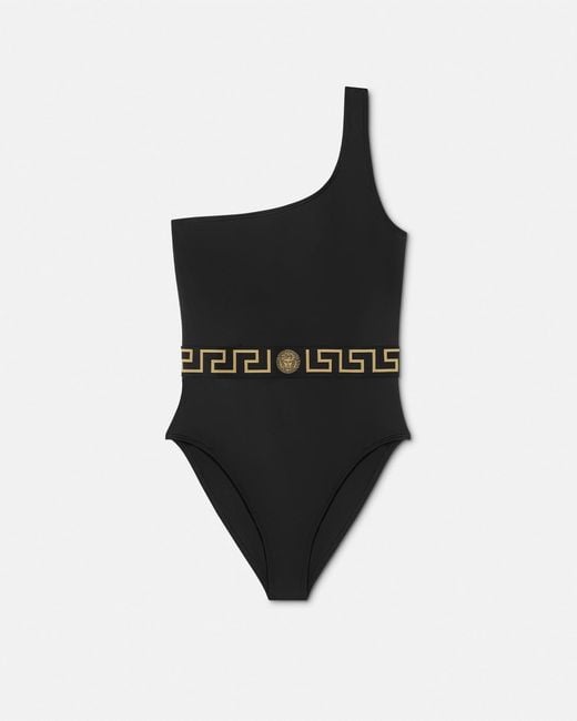 Versace Black Greca Swimsuit