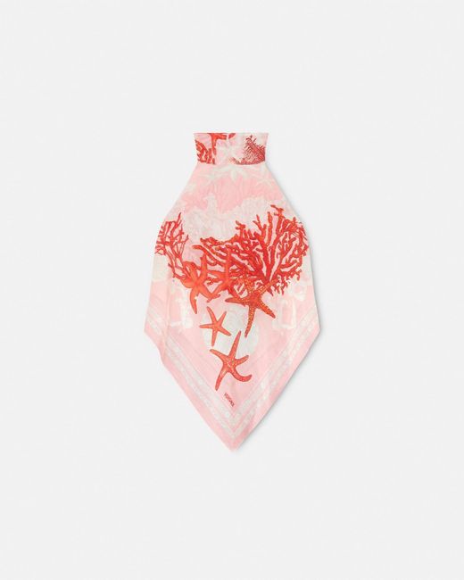 Versace Pink Barocco Sea Cover-up Foulard Top