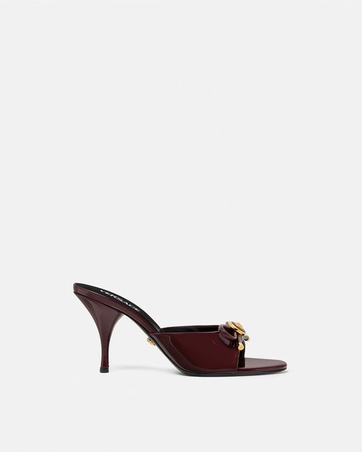 Versace Red Opera Bow Mules
