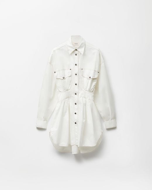 Versace White Cotton-Poplin Mini Dress