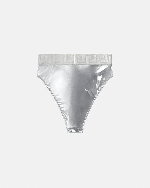 Versace Metallic Bikini Bottoms