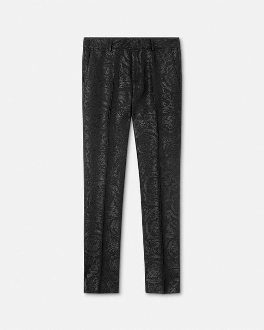 Versace Black Wool-blend Formal Pants for men