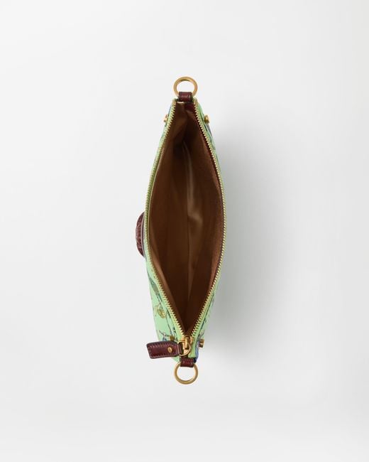 Versace Green Cabine Printed Duchesse Shoulder Bag