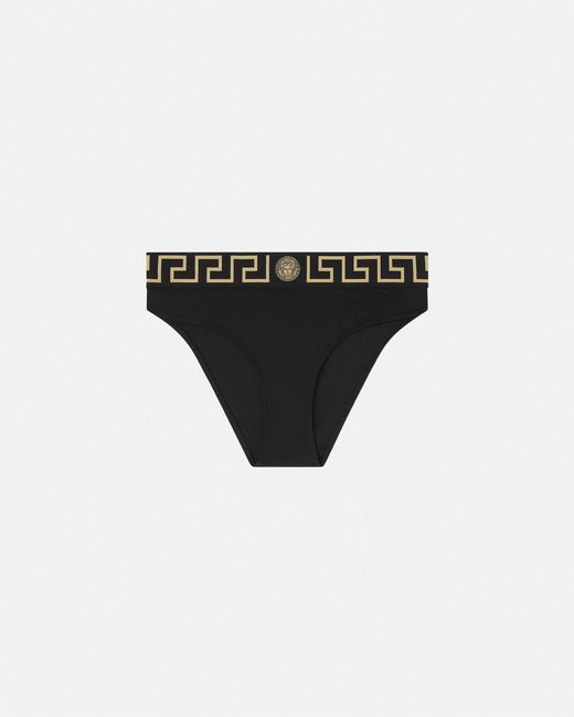 Versace Black Econyl Bikini Bottoms