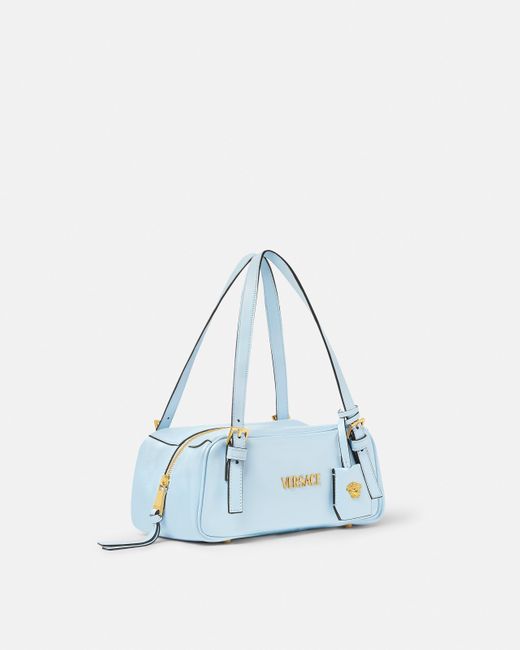 Versace Blue Tag Nappa Bowling Bag
