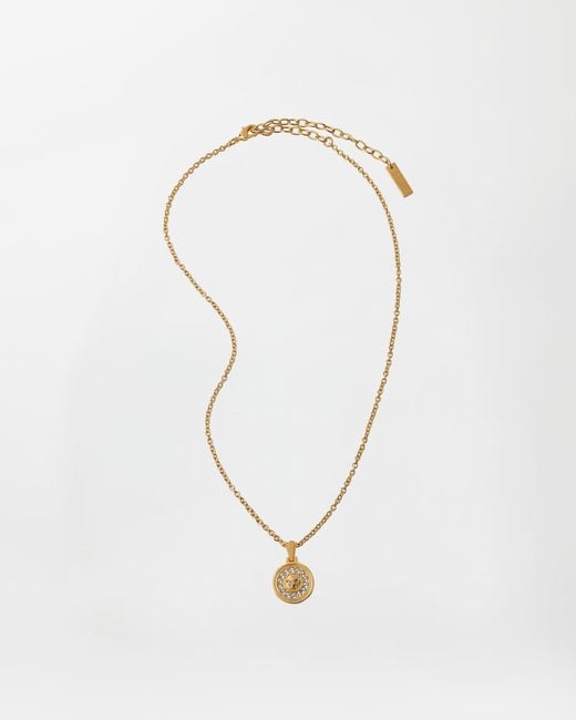 Versace White Medusa Crystal Necklace