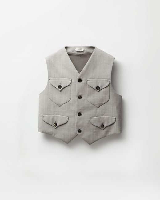Versace Gray Wool Vest for men