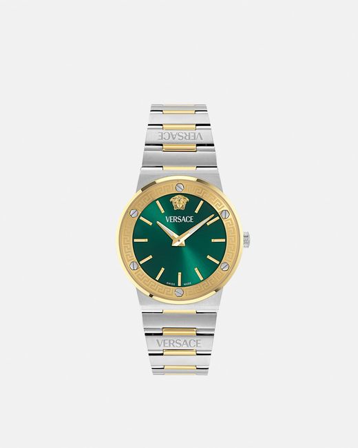 Versace White Greca Logo Aero Watch for men