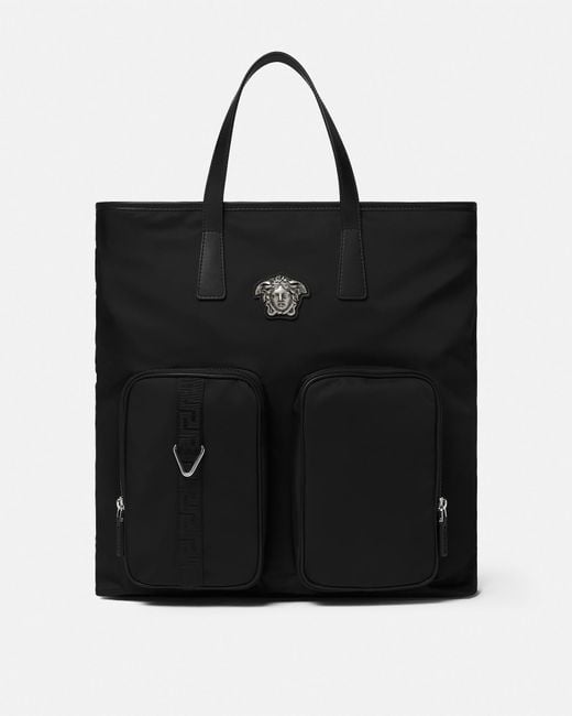 Bolso Tote De Nailon La Medusa Versace de hombre de color Black
