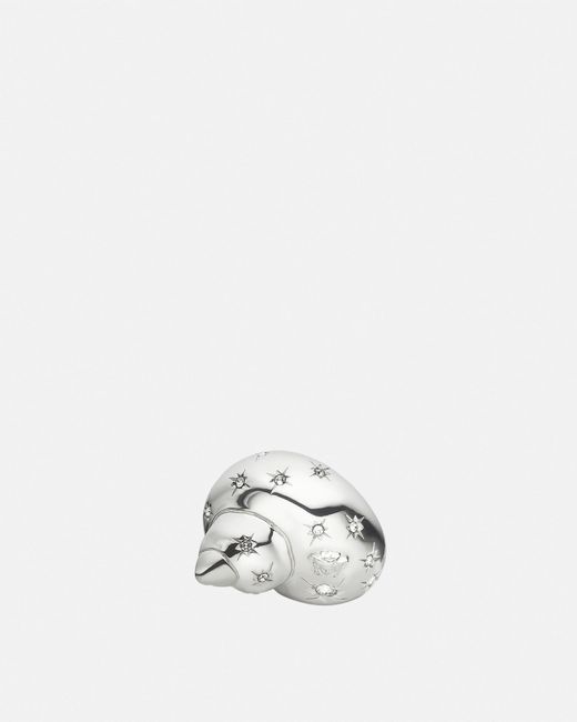 Versace White Crystal Icons De La Mer Ring