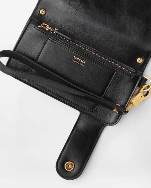 Versace Black Emblème Long Leather Wallet