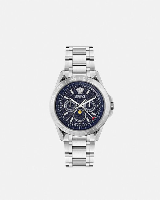 Reloj V-Galaxy Moonphase Versace de hombre de color Blue