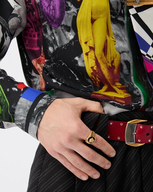 Versace Metallic Medusa Ring