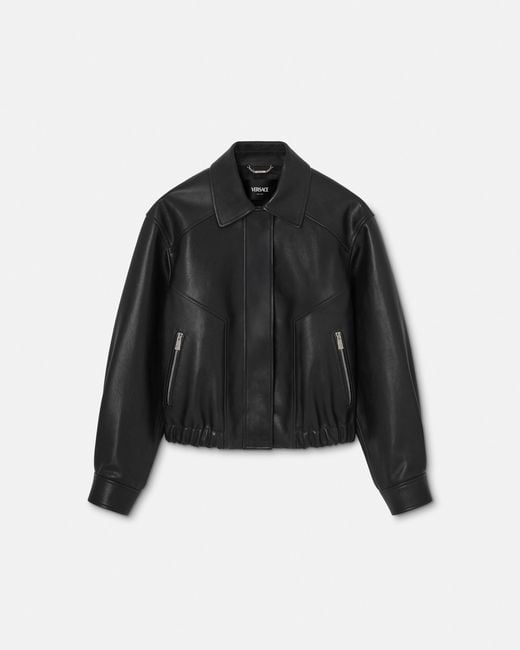 Versace Black Leather Blouson