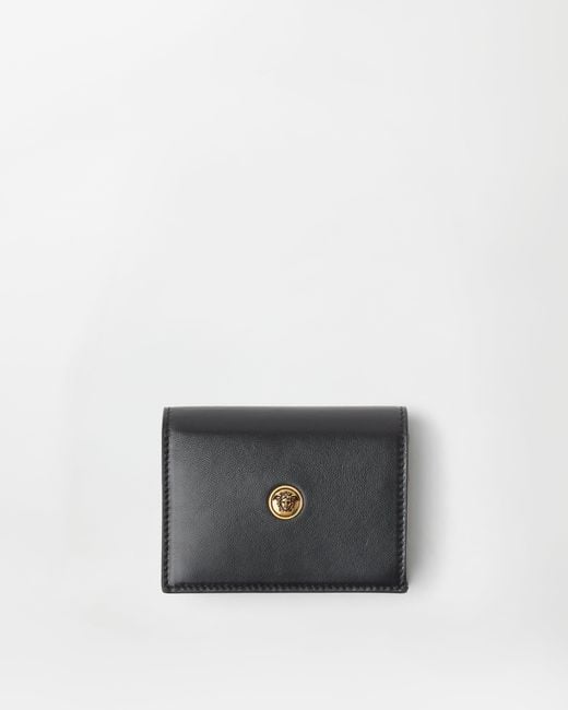 Versace Gray Emblème Leather Wallet