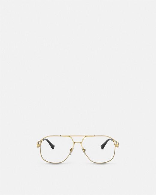 Versace Natural Lunettes En Métal for men