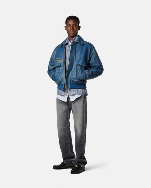 Versace Gray Loose Jeans for men