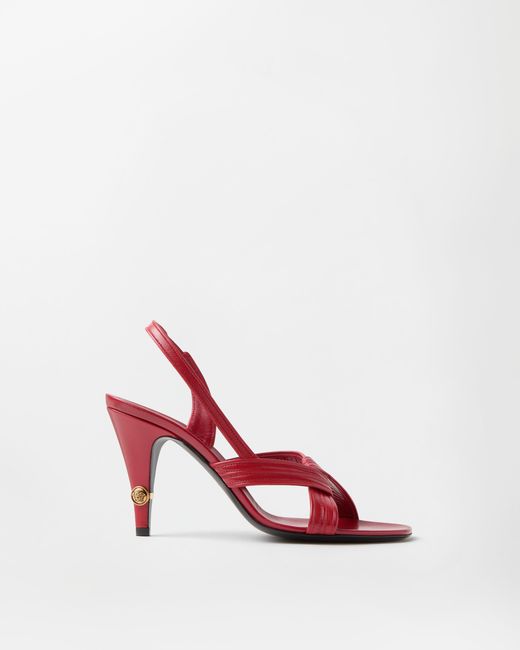 Versace Red Gianni Nappa Sandals 90 Mm