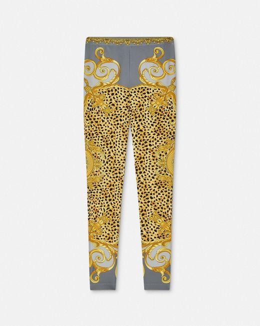 Versace Yellow Cheetah Foulard Leggings