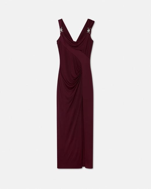 Versace Purple Draped Dress