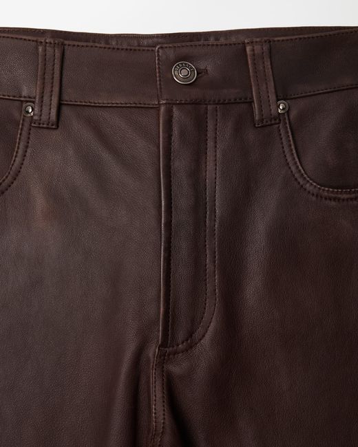 Versace Brown Leather Pants for men