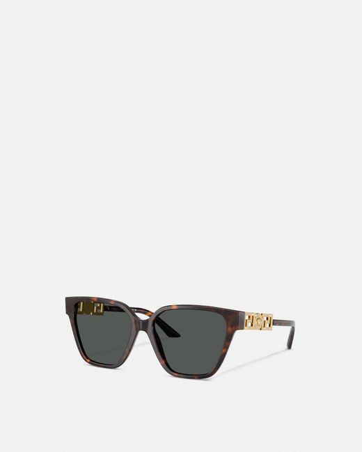 Versace White Greca Strass Butterfly Sunglasses