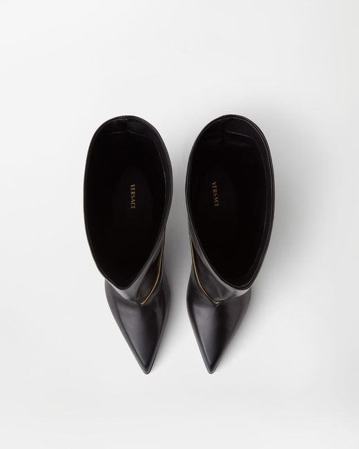 Versace Black Gianni Nappa Ankle Boots 55 Mm