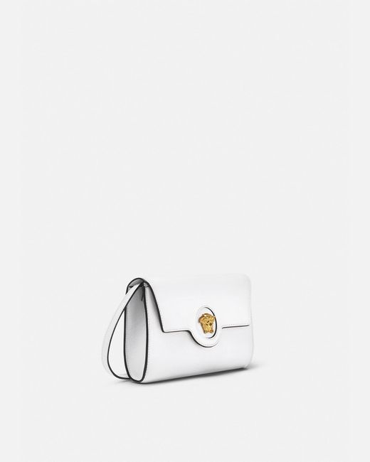 Versace White La Medusa Crossbody Bag