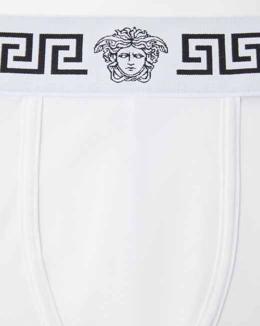 Versace Gray Cotton-Jersey Trunks for men
