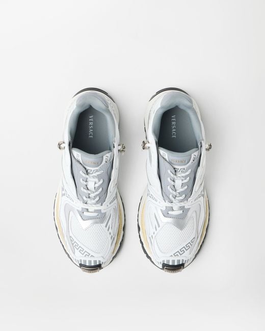 Versace White Icaro Leather Sneakers for men
