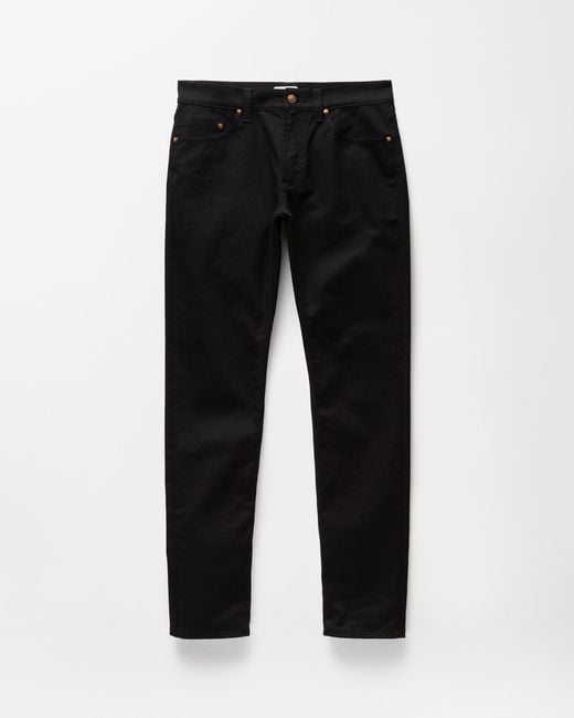 Versace Black Embroidered-Detail Slim Jeans for men