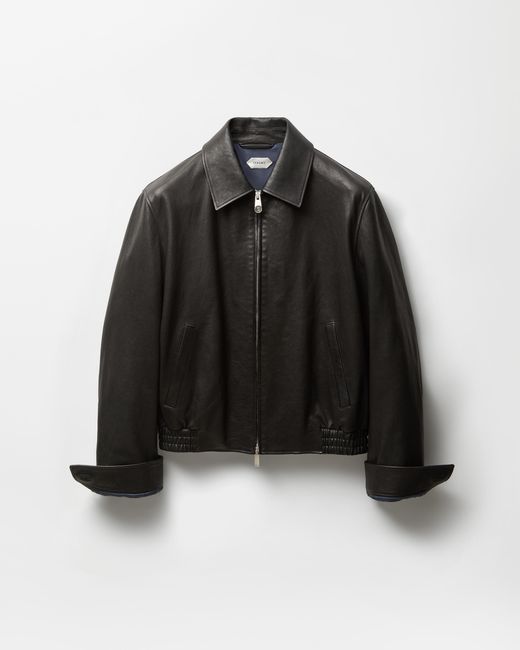 Versace Black Leather Blouson for men