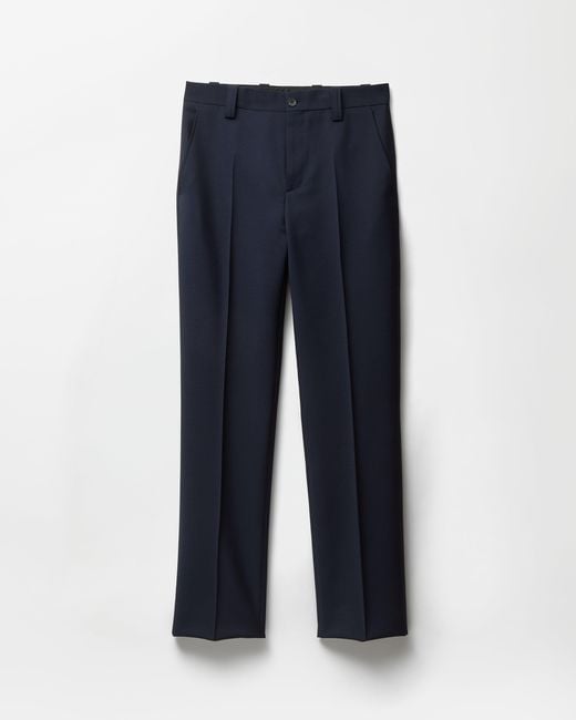 Versace Blue Wool-Mohair Slim Formal Pants for men