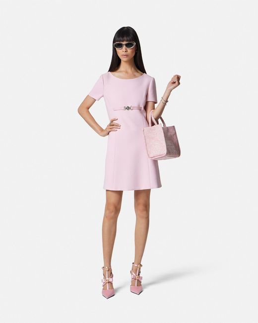 Versace Pink Medusa '95 Short-sleeved Mini Dress