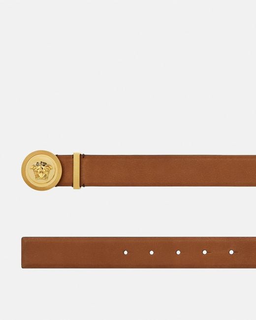 Versace White Medusa Biggie Nabuck Belt 1.2" for men