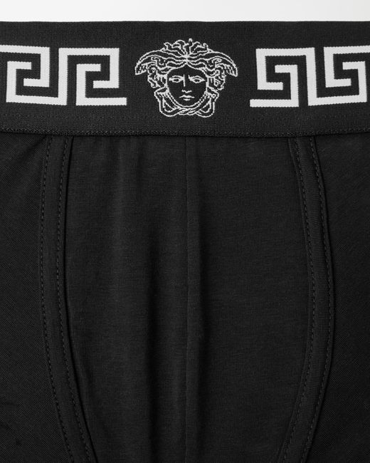 Versace Black Cotton-Jersey Trunks for men