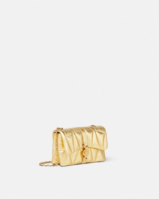Borsa A Tracolla Kleio Mini di Versace in Metallic
