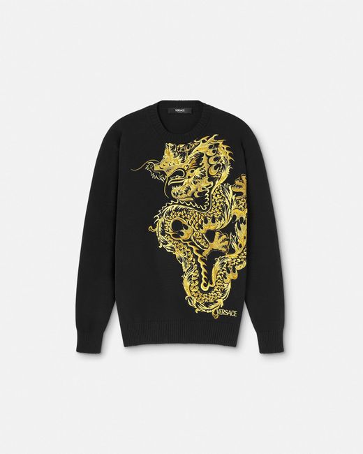 Versace Green Year Of The Dragon Sweater for men