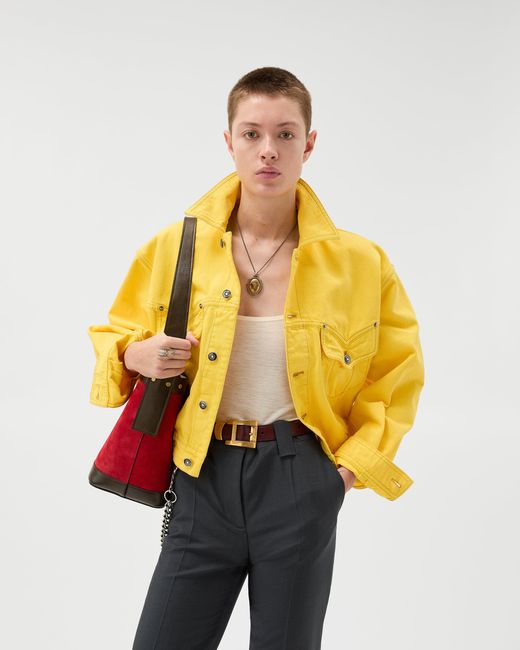 Versace Yellow Oversized Denim Blouson