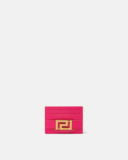 Versace Pink Greca Goddess Card Holder