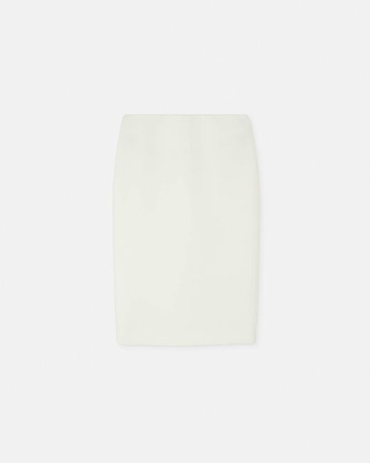 Versace White Double-Wool Crêpe Pencil Skirt