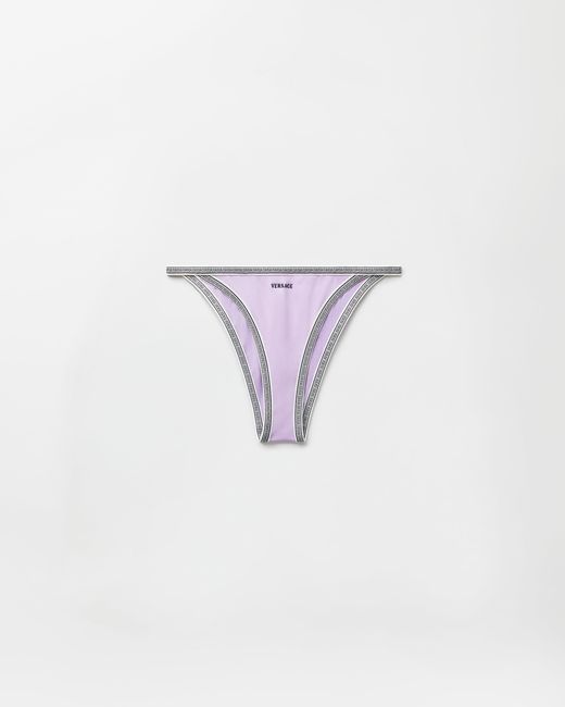 Versace Multicolor Embroidered-Logo Bikini Bottoms